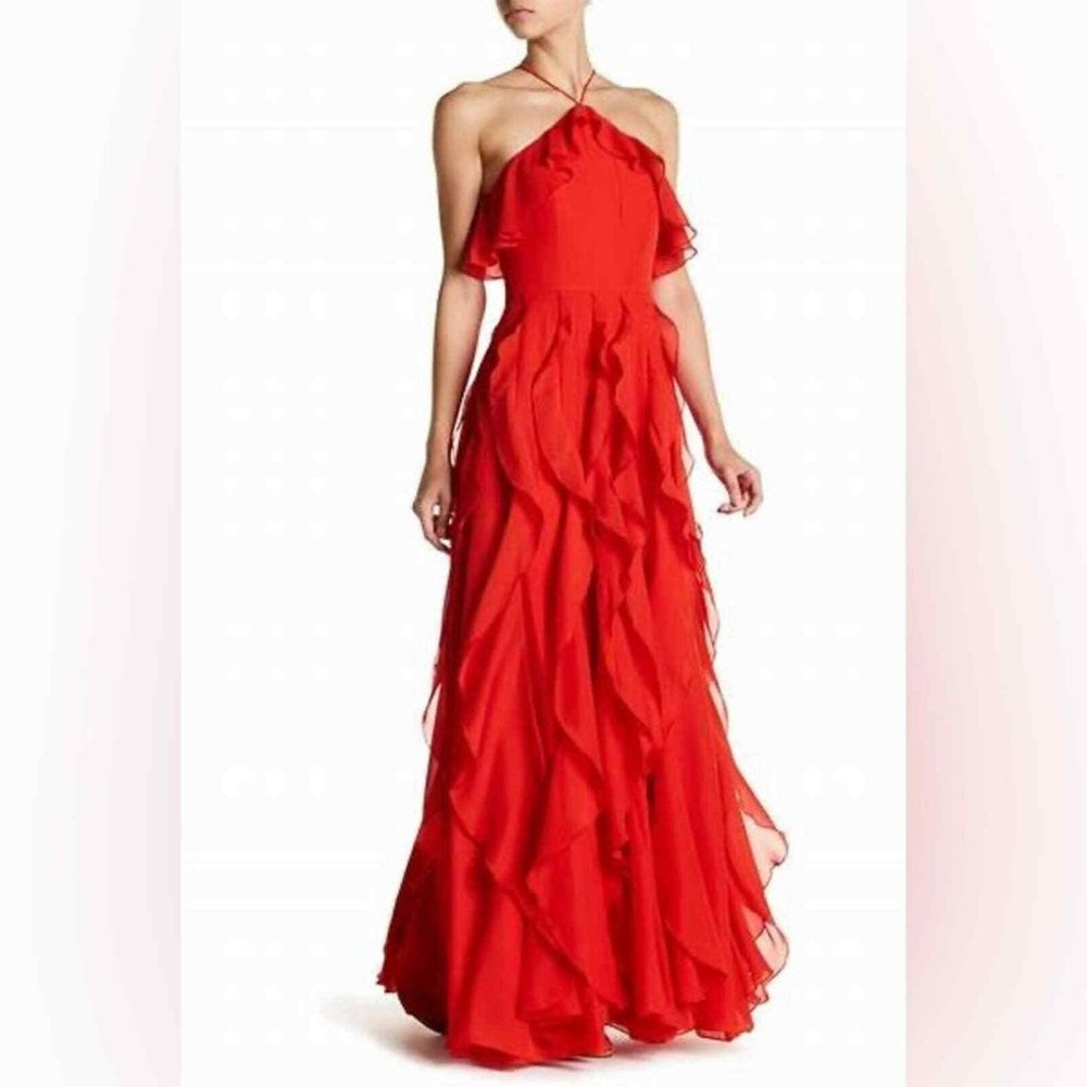Kay Unger Red Gown-Size 6